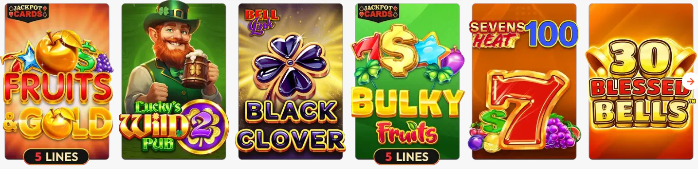 Catálogo de slots online y máquinas tragamonedas disponible en Luck Casino